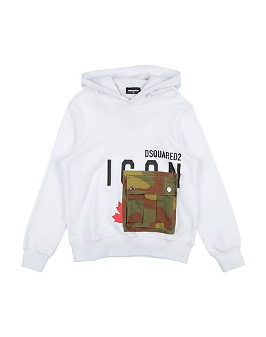 DSQUARED2 Felpa Bianco 100% Cotone