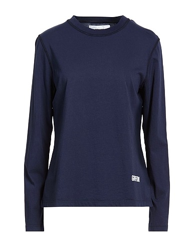 GRIFONI Basic T-shirt Midnight blue 100% Cotton