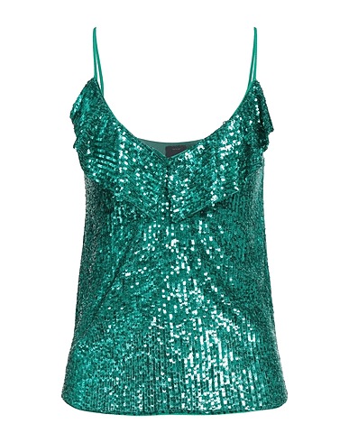 PINKO Camisole Verde 93% Poliestere, 7% Elastan