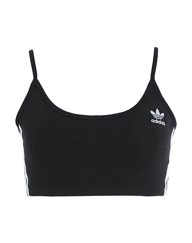 ADIDAS ORIGINALS Crop top BRA TOP Black 47% Viscose, 43% Cotton, 10% Elastane