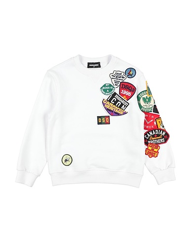 DSQUARED2 Sweatshirt White 100% Cotton, Elastane, Polyester