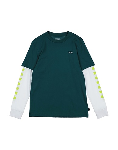 VANS T-shirt BY LONG CHECK TWOFER BOYS
 Verde scuro 100% Cotone