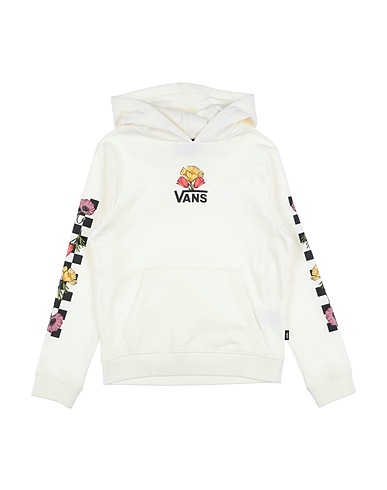 VANS Sweatshirt POPPIN POPPIES HOODIE  Ivory 100% Cotton