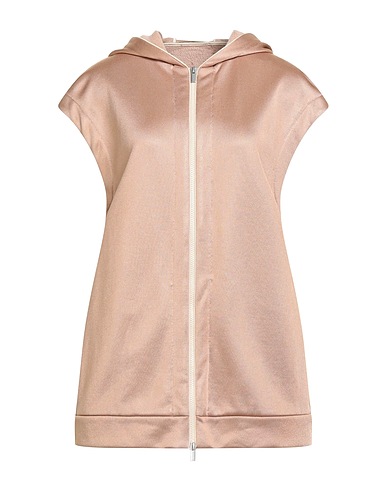 PESERICO Hooded track jacket  Camel 52% Cotton, 48% Polyester, Silk, Elastane