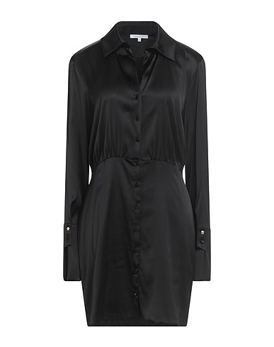 PATRIZIA PEPE Shirt dress Black 67% Viscose, 28% Polyamide, 5% Elastane