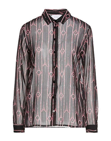 GAëLLE Paris Striped shirt Black 100% Polyester