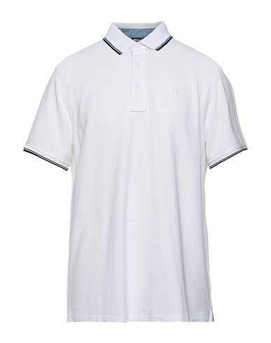 BLAUER. Polo shirt White 100% Cotton