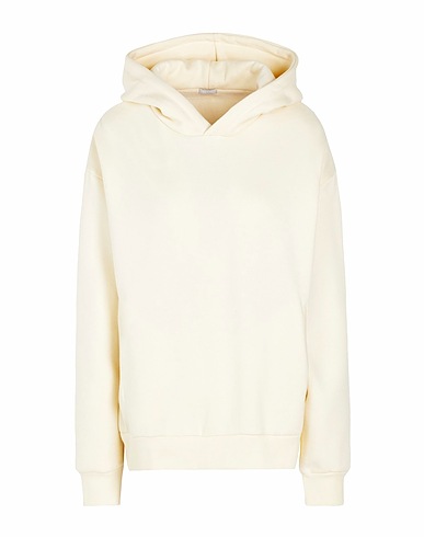 8 by YOOX Hooded track jacket  ORGANIC COTTON OVERSIZED HOODIE
 Ivory 100% Organic cotton