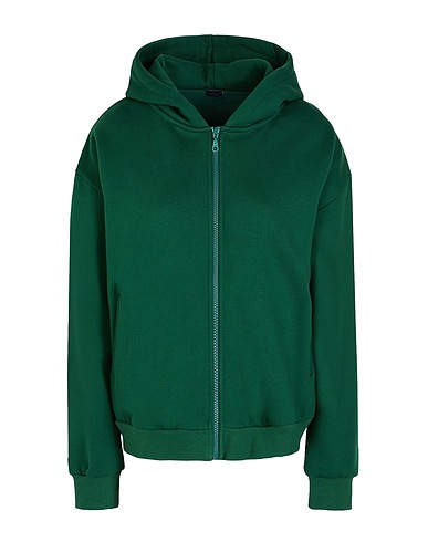 8 by YOOX Felpa ORGANIC COTTON REGULAR ZIP-UP HOODIE
 Verde 100% Cotone organico