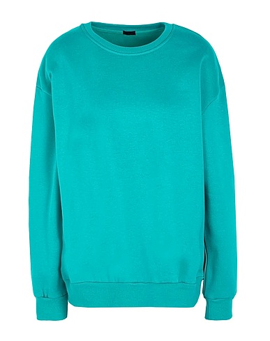 8 by YOOX Sweatshirt ORGANIC COTTON OVERSIZED CREWNECK SWEATSHIRT
 Emerald green 100% Organic cotton