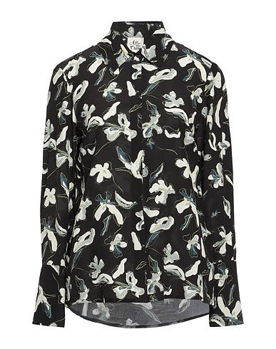 ATTIC AND BARN Hemden und Blusen mit Blumen Schwarz 68% Viskose, 32% Seide