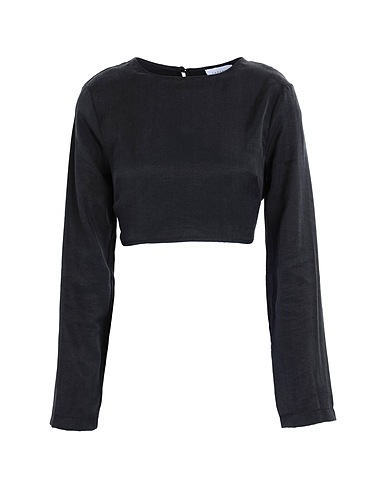 TOPSHOP Crop top Nero 100% Lyocell