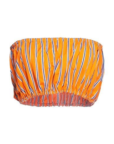 WEILI ZHENG Top Orange 100% Cotton