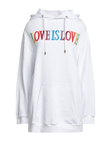 ALBERTA FERRETTI Hooded sweatshirt White 100% Cotton, Elastane