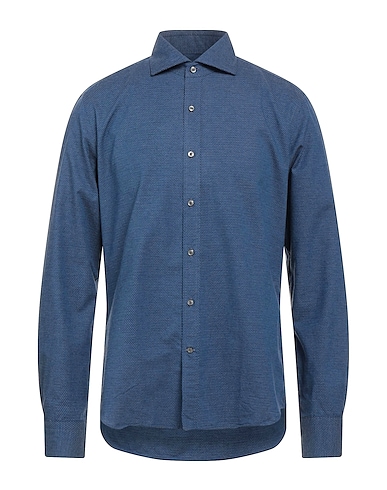 SPRING STREET | Pastel blue Men‘s Patterned Shirt | YOOX