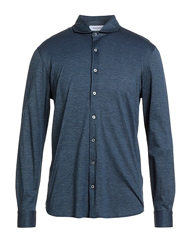 GRAN SASSO Solid colour shirt Midnight blue 100% Cotton