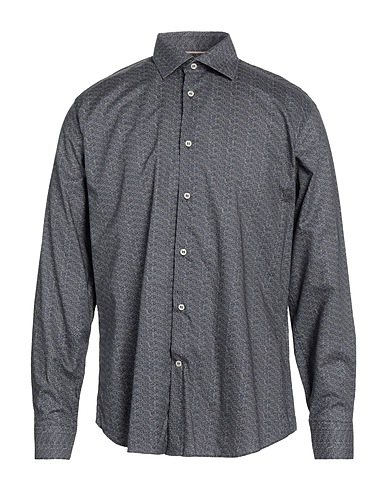PAUL & SHARK Patterned shirt Blue 100% Cotton