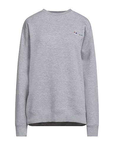 THE EDITOR Sweatshirt Light grey 70% Cotton, 30% Polyester