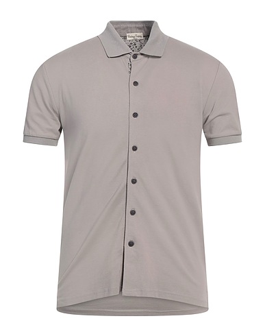 CASHMERE COMPANY Camicia tinta unita Grigio 100% Cotone