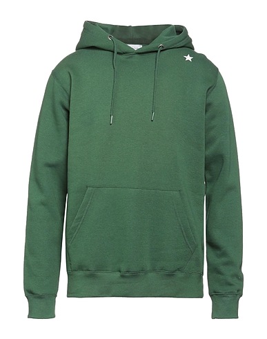 THE EDITOR Hooded track jacket  Dark green 70% Cotton, 30% Polyester