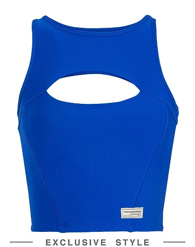 THE GIVING MOVEMENT x YOOX Top Bright blue 80% Recycled polyester, 20% Recycled elastane