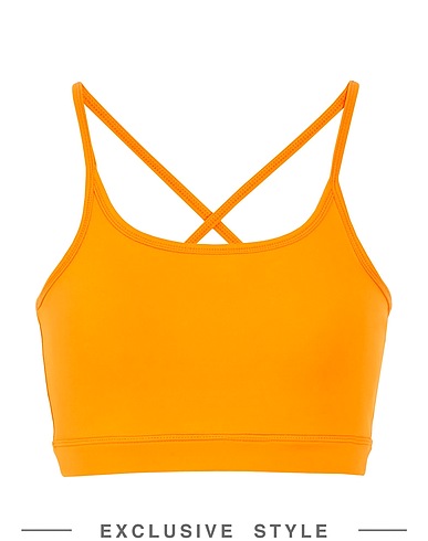 THE GIVING MOVEMENT x YOOX Top Arancione 80% Poliestere riciclato, 20% Elastan riciclato