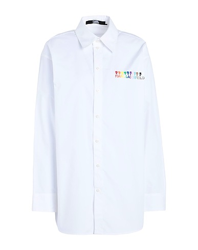KARL LAGERFELD シャツ UNISEX K/PRIDE SHIRT ホワイト オーガニックコットン 100%