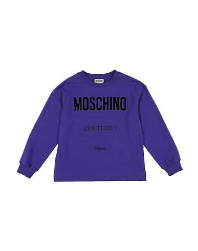 MOSCHINO TEEN Sweatshirt Purple 95% Cotton, 5% Elastane, Polyester