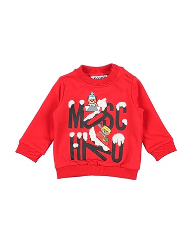 MOSCHINO BABY Sweatshirt Red 96% Cotton, 4% Elastane, Wool, Acrylic, Polyamide