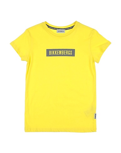 BIKKEMBERGS T-shirt Giallo 100% Cotone