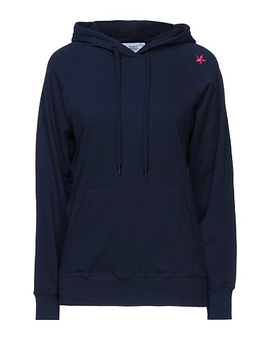 THE EDITOR Hooded sweatshirt Midnight blue 80% Cotton, 20% Polyester