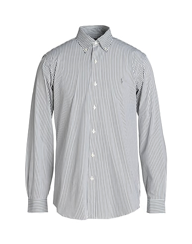 POLO RALPH LAUREN Gestreiftes Hemd CUSTOM FIT STRIPED STRETCH POPLIN SHIRT
 Grau 91% Baumwolle, 9% Elastan