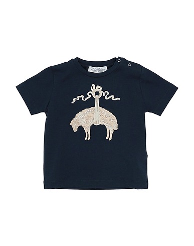 BROOKS BROTHERS T-shirt Midnight blue 94% Cotton, 6% Elastane