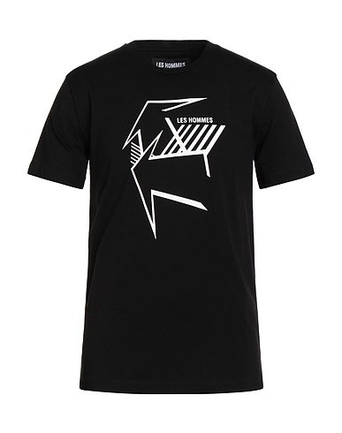 LES HOMMES T-shirt Black 100% Cotton