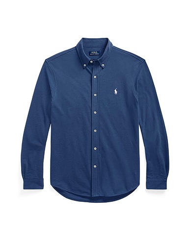 POLO RALPH LAUREN Camicia tinta unita FEATHERWEIGHT MESH SHIRT
 Avio 100% Cotone