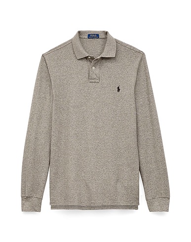 POLO RALPH LAUREN Polo CUSTOM SLIM FIT MESH POLO SHIRT
 Grigio 100% Cotone