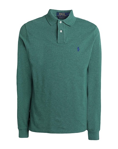POLO RALPH LAUREN Polo shirt CUSTOM SLIM FIT MESH POLO SHIRT
 Green 100% Cotton