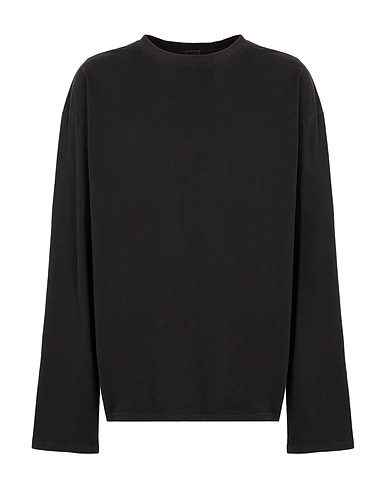 8 by YOOX T-shirt ORGANIC COTTON OVERSIZE L/SLEEVE T-SHIRT Nero 100% Cotone organico