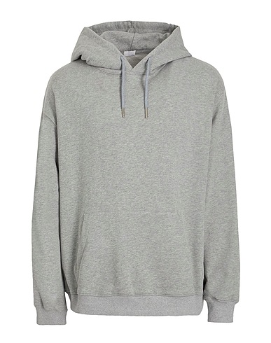 8 by YOOX Hooded track jacket  ORGANIC COTTON SLIM FIT HOODED SWEATER
 Grey 100% Organic cotton