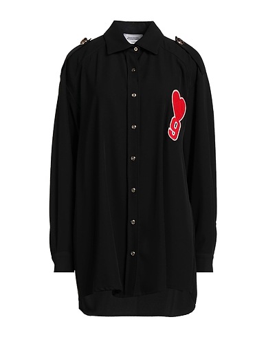 MAISON 9 Paris Camicie Nero 95% Poliestere, 5% Elastan