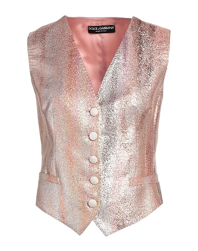 DOLCE&GABBANA Waistcoat Platinum 48% Silk, 48% Metallic Polyester, 4% Elastane