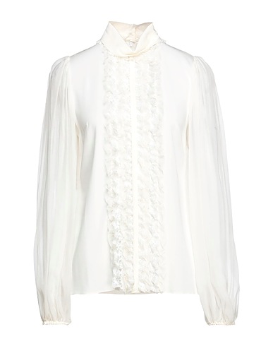 DOLCE&GABBANA Top Ivory 86% Silk, 10% Polyamide, 4% Elastane