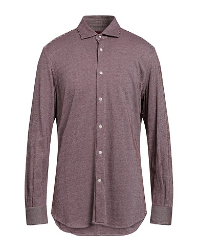 BORSA Striped shirt Burgundy 100% Cotton