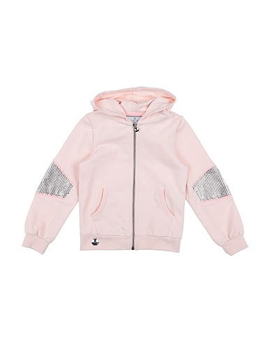 PHILIPP PLEIN Hooded track jacket  Light pink 95% Cotton, 5% Elastane