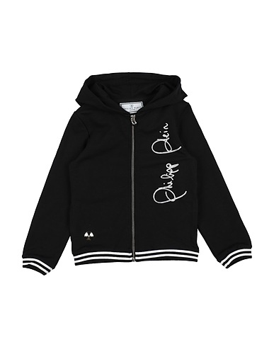 PHILIPP PLEIN Hooded sweatshirt Black 95% Cotton, 5% Elastane
