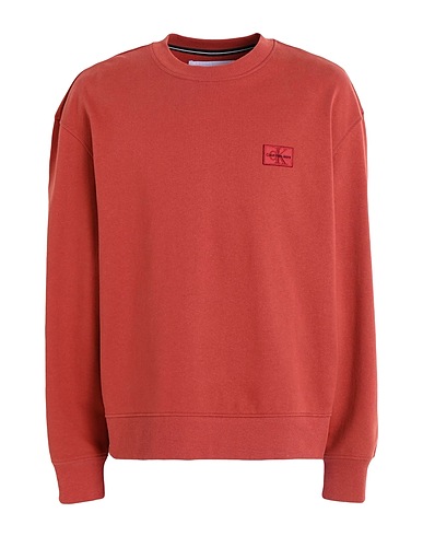 CALVIN KLEIN JEANS Sweatshirt Ziegelrot 100% Recycelte Baumwolle