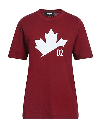 DSQUARED2 T-shirt Bordeaux 100% Cotone