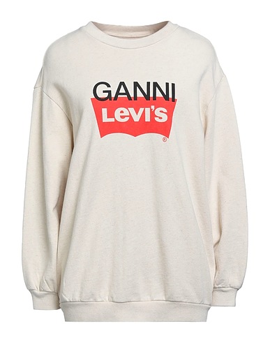 GANNI x LEVI'S Sweatshirt Beige 70% Cotton, 30% Hemp