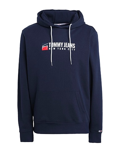 TOMMY JEANS Felpa Blu notte 100% Cotone