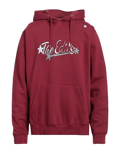 THE EDITOR Hooded track jacket  Burgundy 70% Cotton, 30% Polyester
